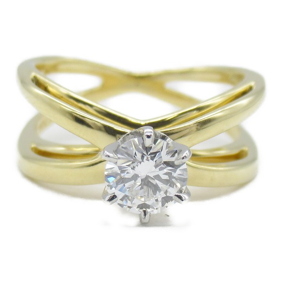 TIFFANY&CO 1 grain earring Ring Clear K18 [Yellow Gold] Clear - Picture 2 of 9